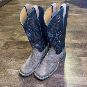Justin Ladies Blue Haze Cowhide Boots